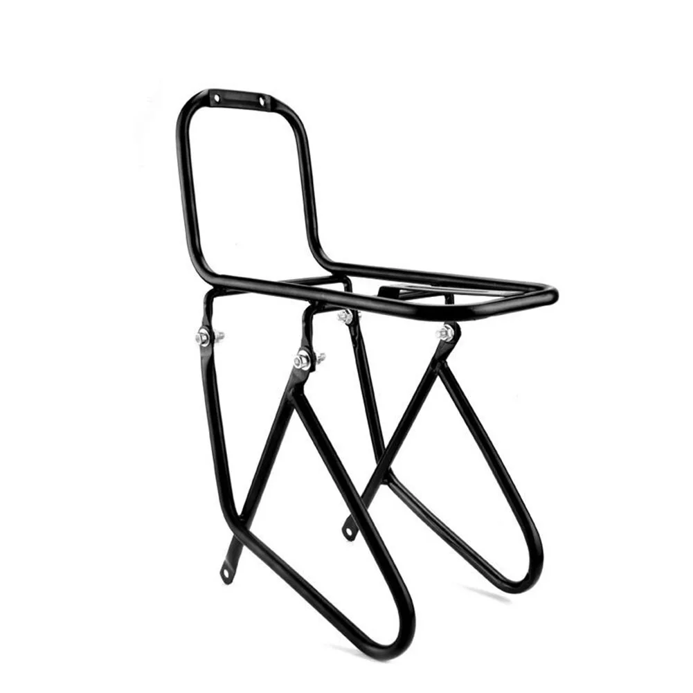 Foldable Front Bike Basket - Metal Bicycle Rack & Carrier For Road Bikes, 24x23.5x21cm