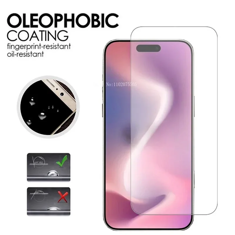 4PCS Tempered Glass For iPhone 17 16 15 13 12 14 Pro Max Screen Protector for iPhone X XR XS Max 14 15 16 Plus Protective Film 4
