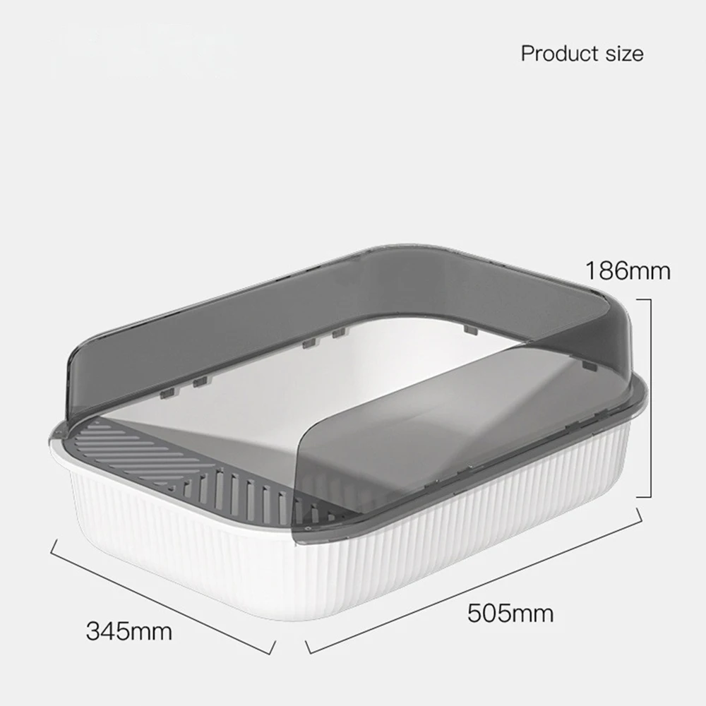 

Splash Proof Large Capacity Cat Litter Box High Capacity Cat Supplies Pet Supplies Big Space Splashproof Cat Tray Cat Potty
