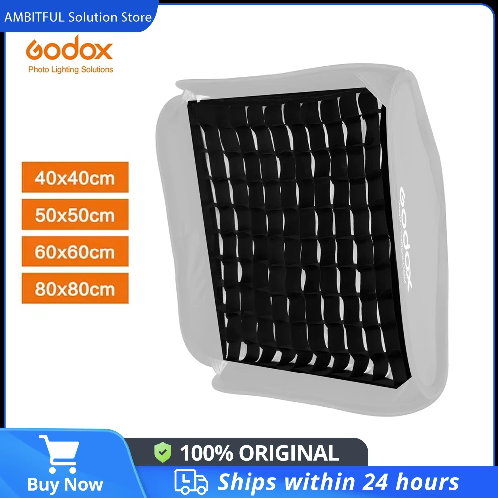 Photography Softbox Bowens Mount Softbox Portable Softbox Godox Honeycomb Grid 40x40cm 50x50cm 60x60cm 80x80cm for Godox Foldable S-type Bracket SoftBox Camera Flash