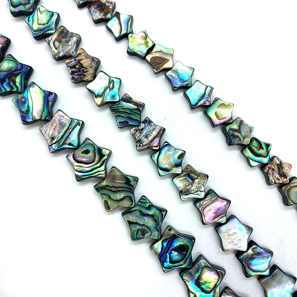 

Exquisite Natural Shell Abalone Shell Pentagram Beads 10-15mm Charm Fashion Jewelry DIY Necklace Earrings Bracelet Accessories