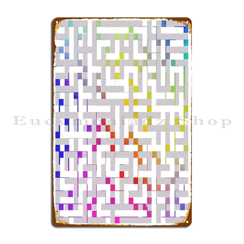 Just A No Way Out Labirinto Metal Sign Arrugginito Wall Decor Personalizzato Personalizzato Bar Tin Sign Poster