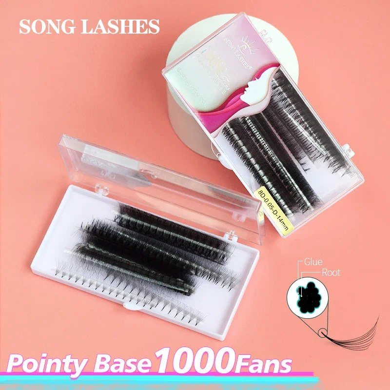 Song Lashes Stelo A Punta 1000Fans C D Curl Lashes Ultra Speed 3D 10D Promade Volume Nature Extension Ciglia Makeup