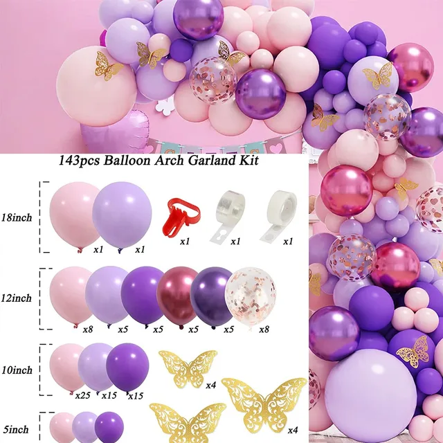 Décorations De Baby Shower Pour Fille Rose, Guirlande De Ballons, Kit  D'arche De Ballons, Autocollants Papillon Pour Décor De Fête De Mariage,  D'anniversaire - Ballons Et Accessoires - AliExpress