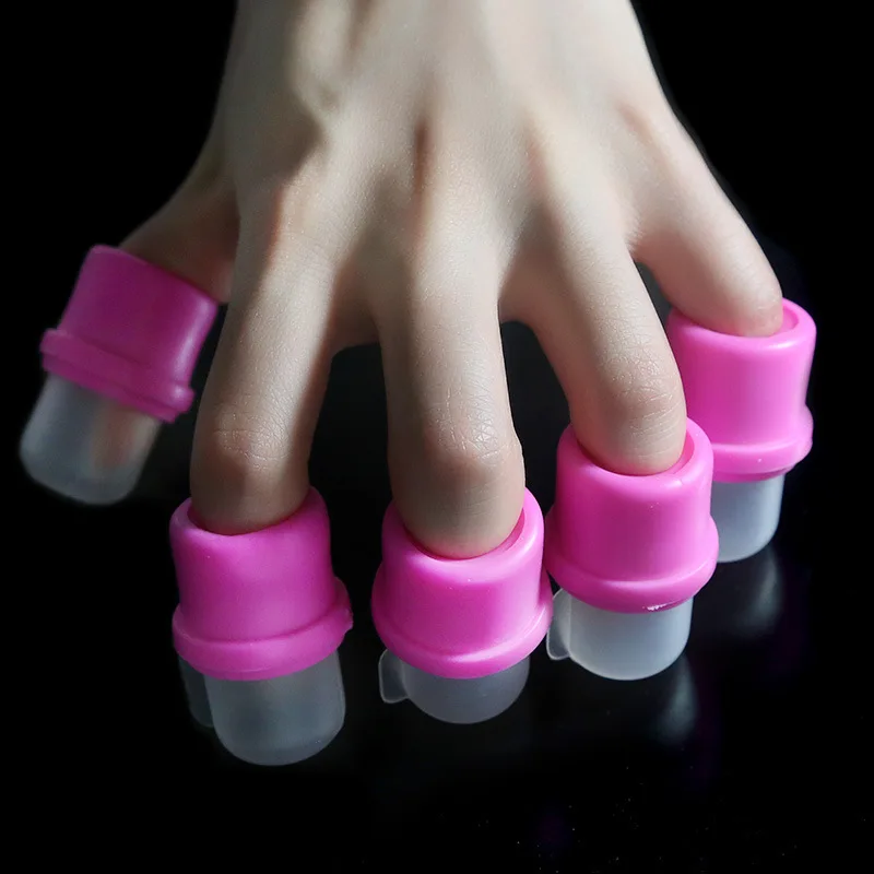 10Pcs Wearable Nail Soaker Caps for DIY Nail Art