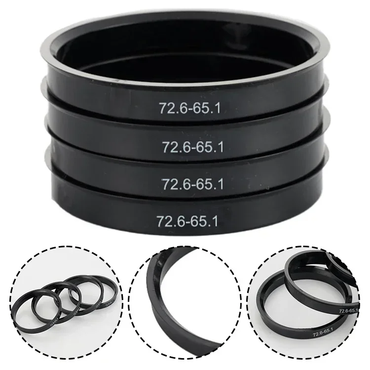 4Pc Hub Centric Ring Car Wheel Bore Center Hub Ring 72.6-65.1 For BMW For Range Rover Wheels Transporter T5 T28 T32 car wheel hub ring