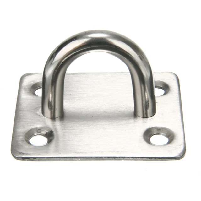 1 Set Stainless Steel Padlock Clasp Gate Hasp Staple Door 90 Degrees Latches Lock Shed Latch Household Burglar-proof Hardware 6