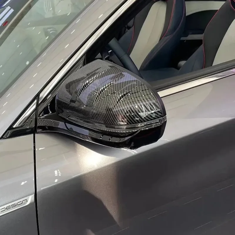

Door Side Rearview Mirror Cover Decoration Protect Carbon Texture Trim For BYD YUAN PLUS ATTO 3 2022 2023 Exterior Car Accessory