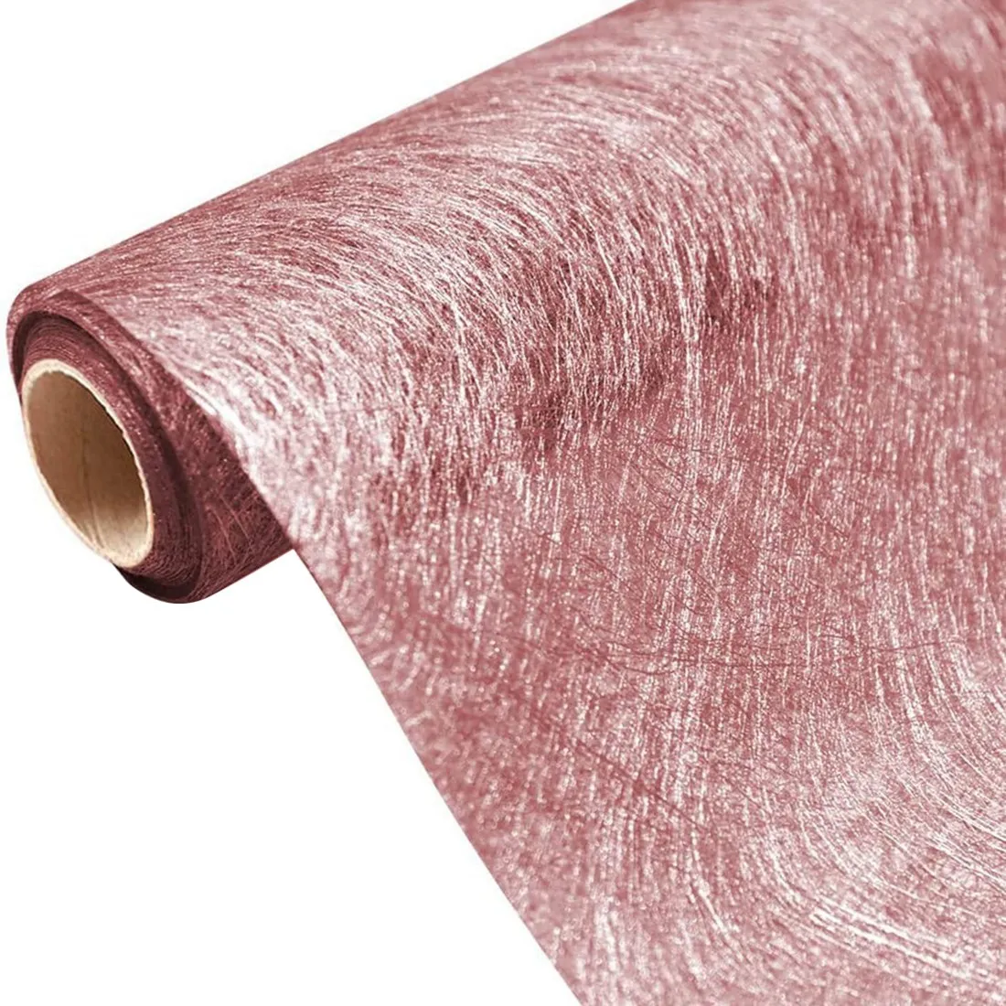 

Rose Gold Table Runner Metallic Fiber Non-Woven Fabric for Wedding Party Table Decoration Gift Floral Wrapping 30cmx10M