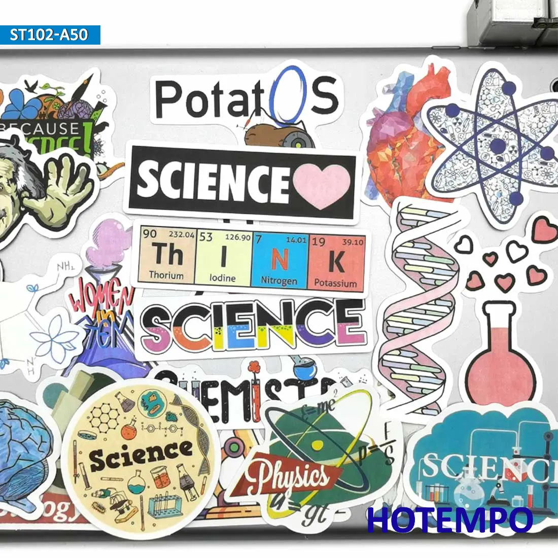 50 조각, 실험실 화학, 수학 기호, 원소 공식, 과학 스티커, 스크랩북 다이어리 수하물 전화 노트북 자동차 자전거 오토바이 스케이트보드 헬멧용, 스티커 장난감