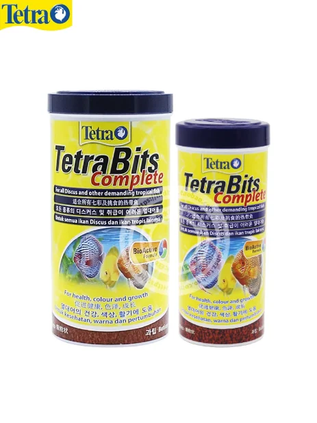 Tetra Bits Complete All Discus Tropical Color Growth Flake Fish Food