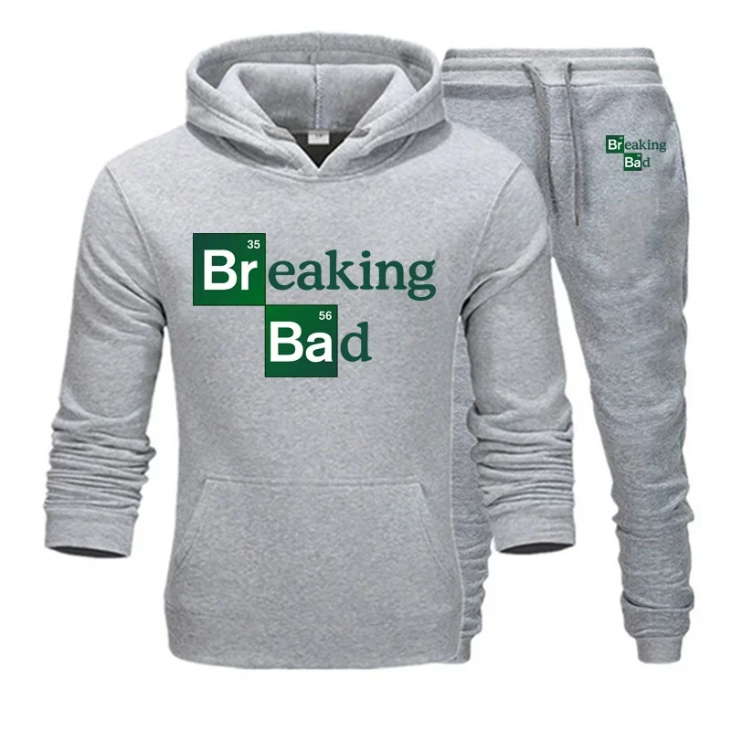 

2024 Usa Tv Movie Breaking Bad Fashion Tracksuits Men Hoodies Pants 2 Pcs Set Long Sleeve Jogging Suits Polyester Tracksuit Tops