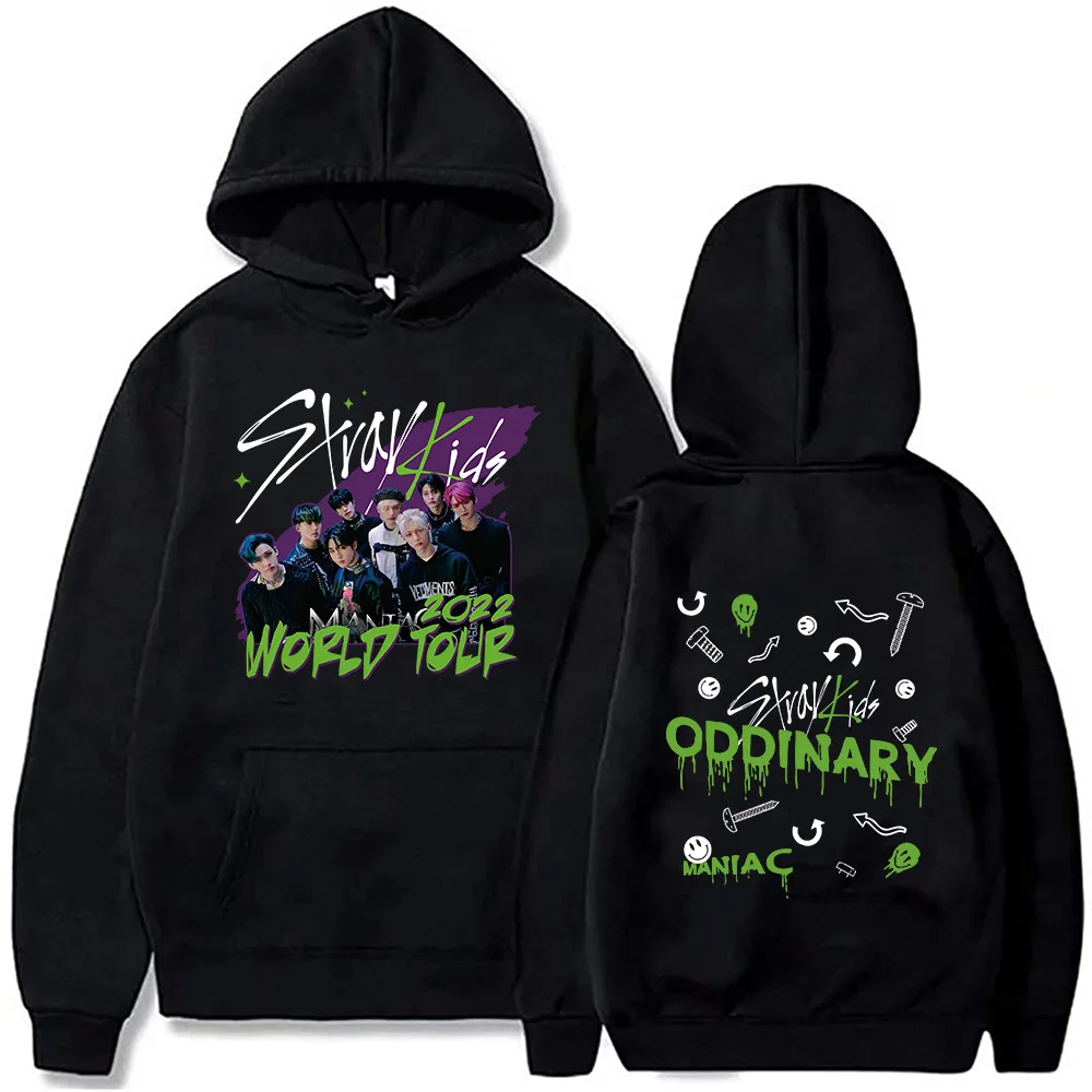 

2023 Kpop StrayKids MANIAC Men/Women Hoodie Long Sleeve Loose Casual Sweatshirt Couple Style Unisex Streetwear Top