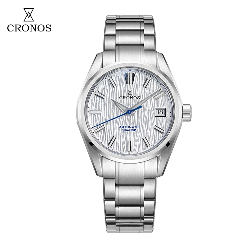 Cronos L6048 Mechanical Watch New Birch Pattern Dial PT5000/Miyota