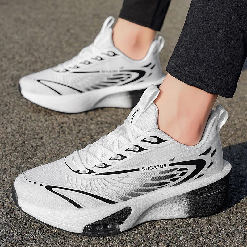 Men's Low-Top Casual Running Shoes - Lightweight Cushioning Sneakers, Breathable Toe Design, Non-Slip Sole - Suitable for Gym, Jogging, Everyday Wear - All-Season Performance Shoes, Dynamic Appearance, Stable Fit, Lace-Up Training Shoes, Fitness Enthusiasts' Top Choice