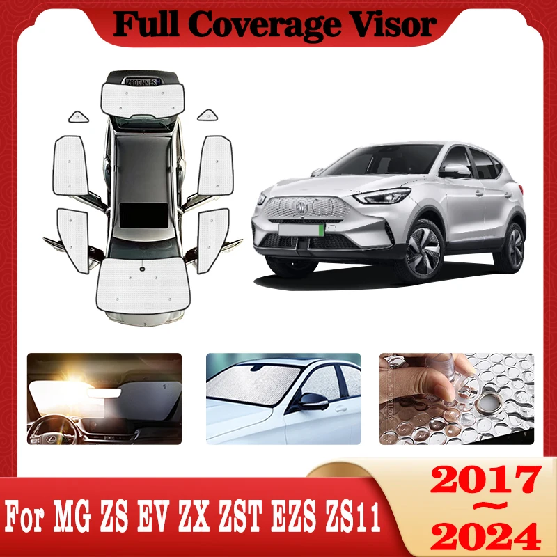 

Car Full Coverages Sunshades For MG ZS EV ZX ZST EZS ZS11 2017-2024 Car Anti-UV Protection Windows Sun shades Covers Accessories