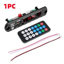 Wireless Bluetooth 5.0 MP3/WMA Decoder Board with USB, AUX, TF, FM Radio, and Remote Control (1PCS)