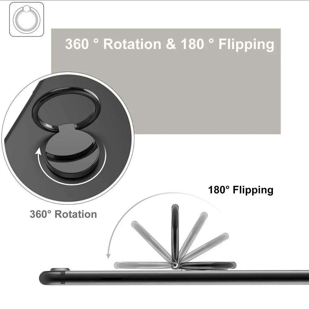 Universal Metal Mobile Phone Finger Ring Stand and Holder