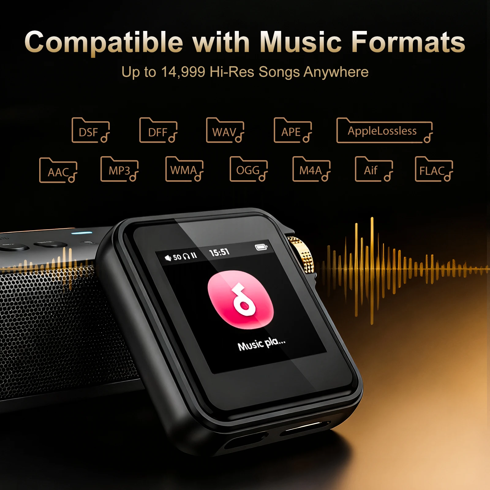 HiFi Mini MP3 Player with Clip, ESS9218PC DAC, aptX/LDAC Bluetooth, and 64GB Storage 3