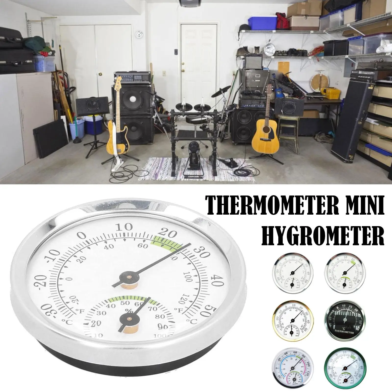 Thermometer Hygrometer Mini Pointer Type Thermometer Hygrometer Indoor Room Electronic Temperature Humidity Meter Sensor Gauge For Home Thermometer