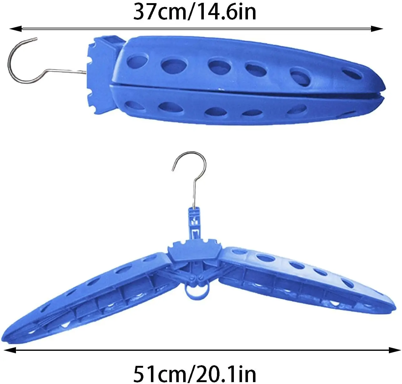 Clothes Hanger Storage Hanger Folding Strong Wetsuit Hanger Surfing Diving Drying Rack Surfing Swimming Quick Drying Folding Ventilated Coat Hanger