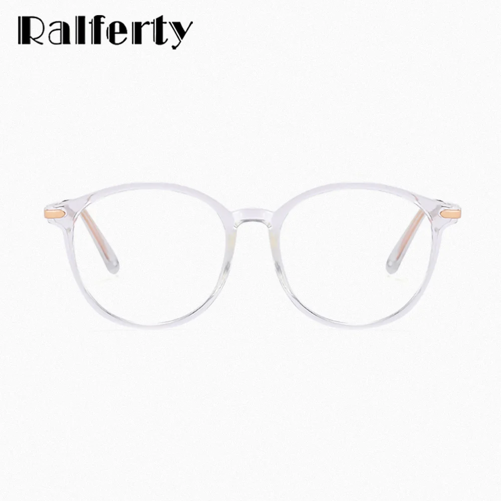 Ralferty Clear Glasses for Kids Girls TR90 Round Transparent Eyeglass Frame Children Optical Prescription Myopia Frame Anti Blue 2
