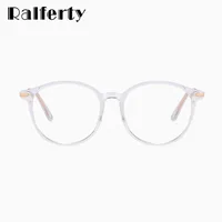 Ralferty Clear Glasses for Kids Girls TR90 Round Transparent Eyeglass Frame Children Optical Prescription Myopia Frame Anti Blue 2