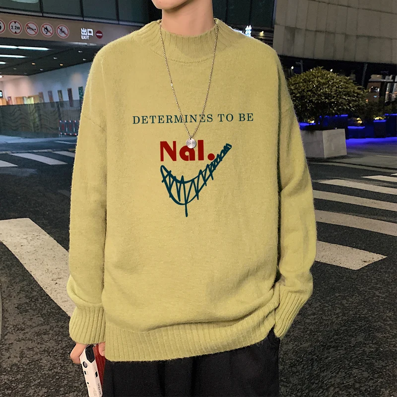 

2022 Autumn and Winter New Men's Half Turtleneck Sweater All-match Trend Long-sleeved Sweater