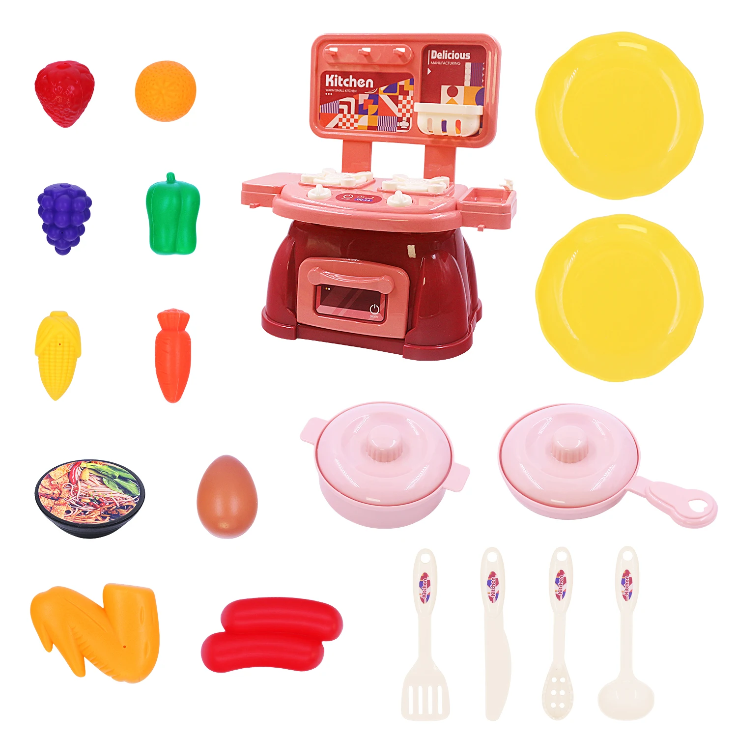 

Children's Play Home Kitchen Toy Set Simulated Cooking and Cooking Tableware Table Parent Child Birthday Gift