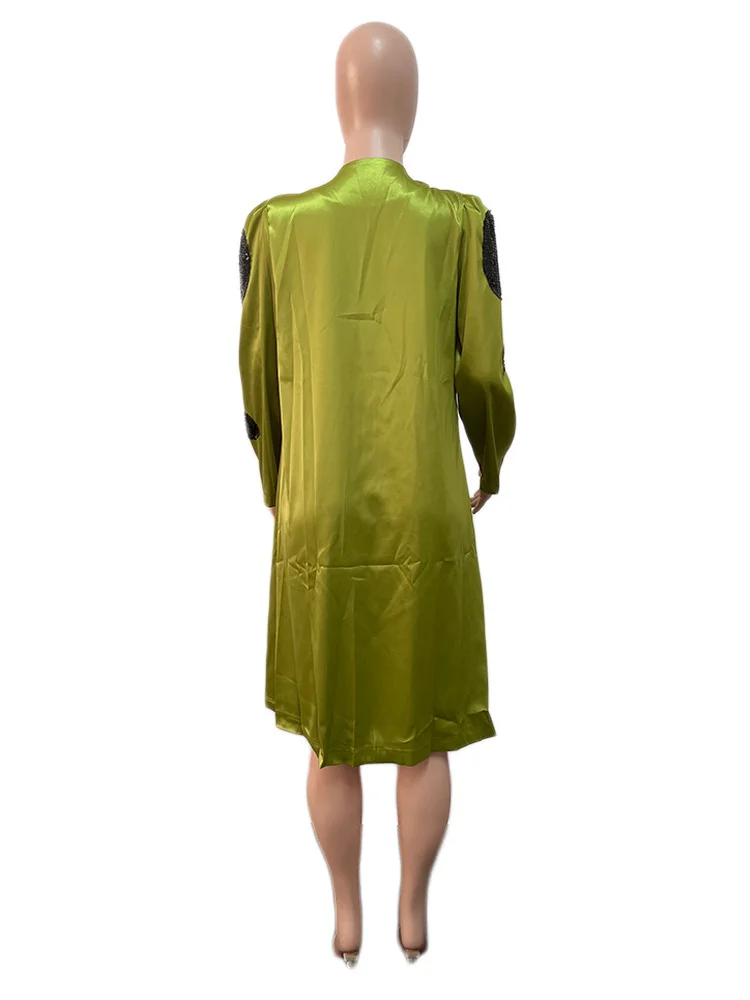 Wmstar Women Fall Winter Clothes Trench Jackets Coat Dot Print Fashion Street Out Wear Long Tops Wholesale Dropshipping S-2XL