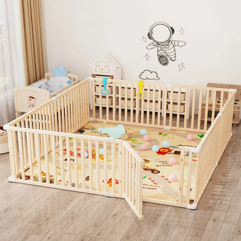 Living Room Playpen Toddler Crawling Mat Extra-Height Fence Safe Zone