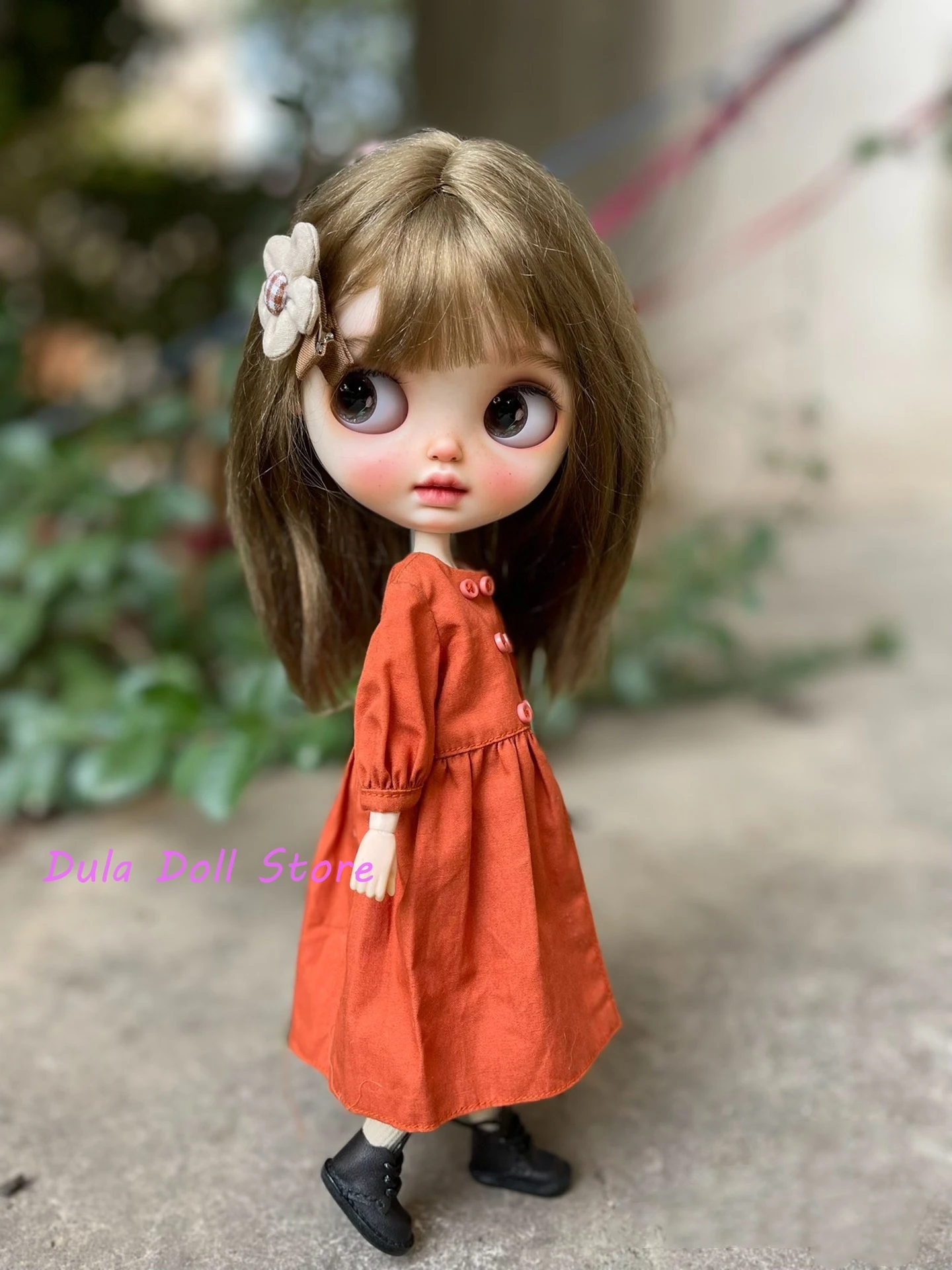 

Одежда для куклы Dula платье оранжевая юбка Blythe Qbaby ob24 ob22 Azone Licca ICY jerfish 1/6 аксессуары для шарнирных кукол