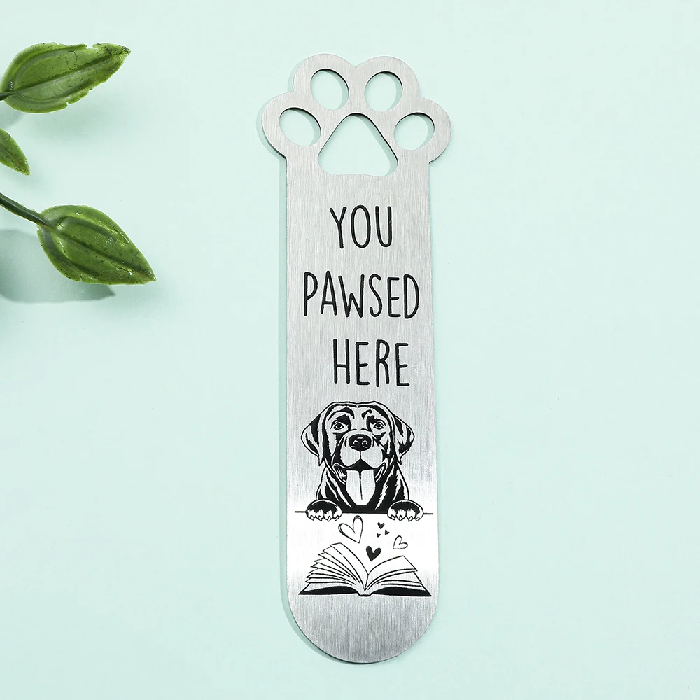 Pet Dog Bookmarks Funny Stainless Steel Bookmarks for Book Lovers Stationery for Dog Lovers Gifts Office Supplies Men Women