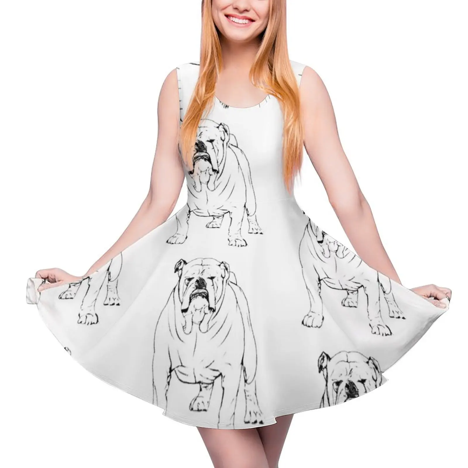 Junkyard Dawg Sketch Sleeveless Dress Casual dresses womens dress dress for women