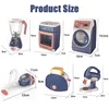 Kitchen Home Appliances Toy Kids Pretend Play Set Household Coffee Maker Mixer Toaster Vacuum Cleaner Playset for Children Gifts 5