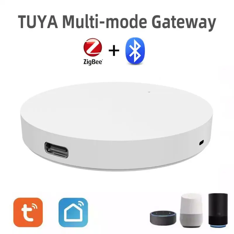 

Tuya Multi-mode Gateway Bluetooth-compatible+Zigbee Multi-protocol Communication Gateway Smart Life APP Remote Control Smart Hom