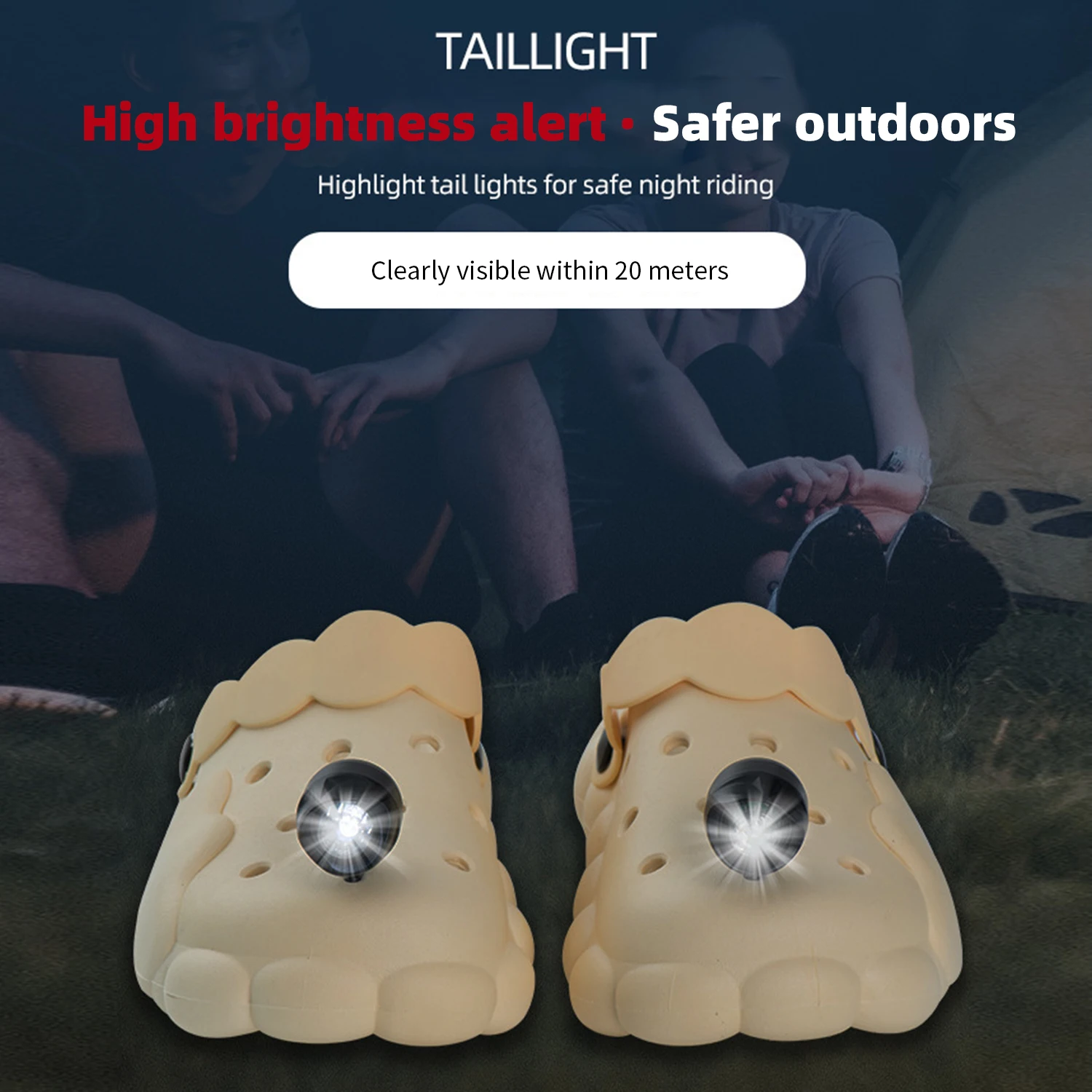 LED Light for Crocs Shoes IPX5 Waterproof for Rainy day Shoes Lamp Headlights for Haking Light for Funny Shoe Decoration Lights