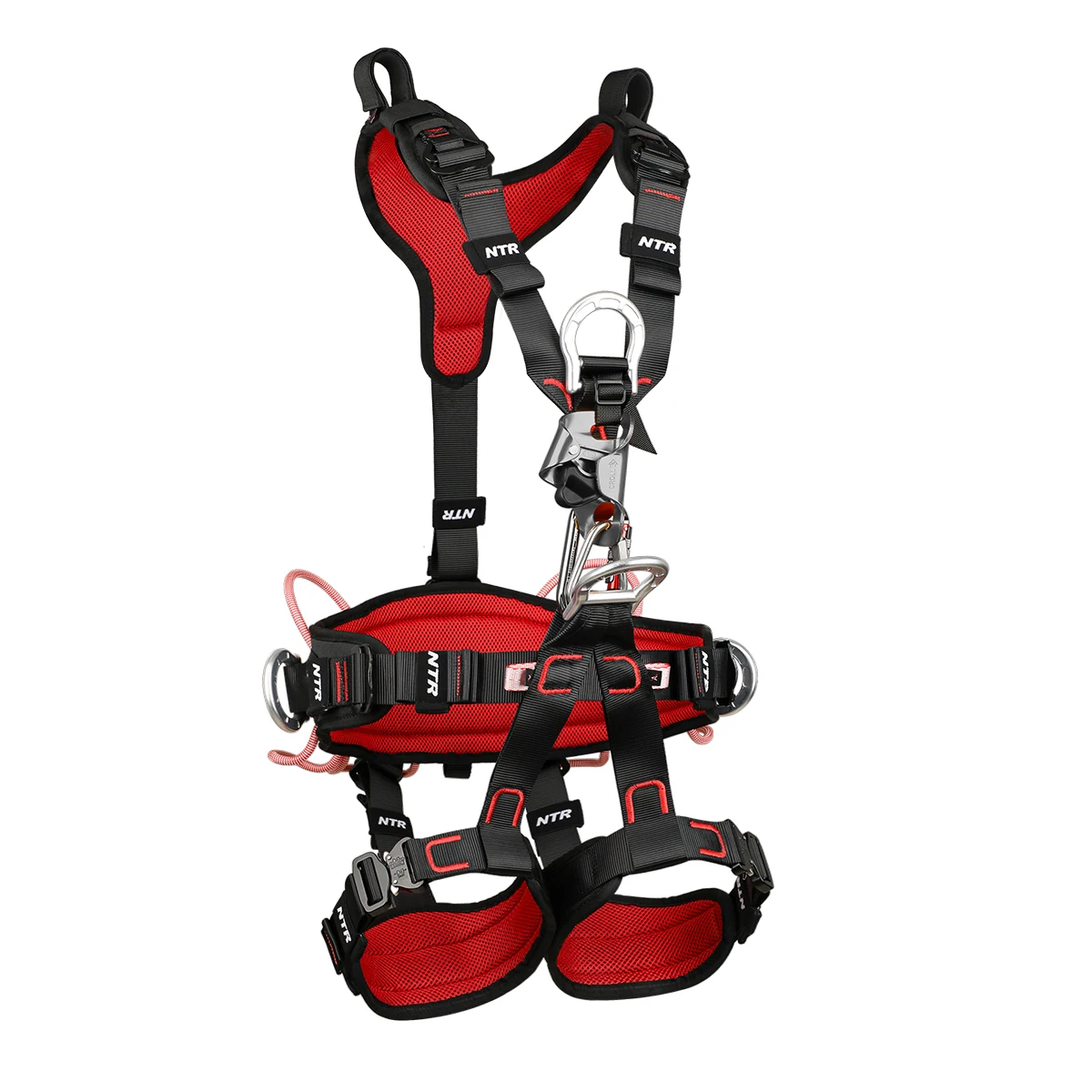 Climbing Rope Access Harness with Chest Ascender Fall Arrest Work