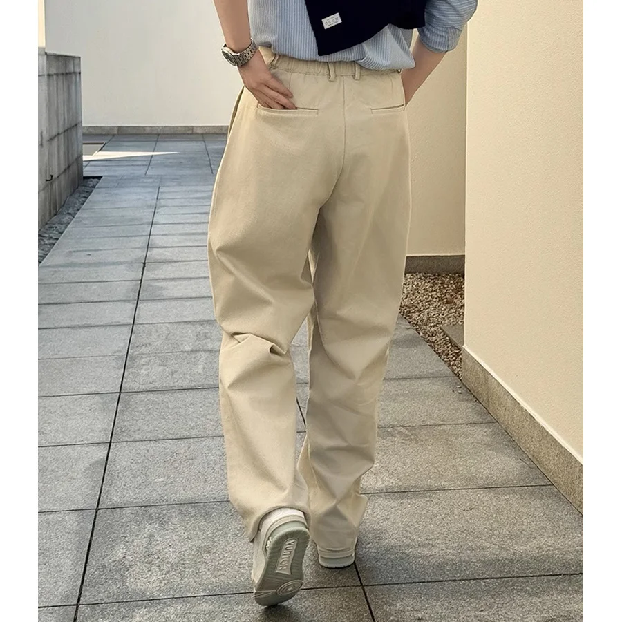 남성용 코튼 청바지, 일본 한국 스트리트웨어 패션, 루즈 캐주얼 빈티지 와이드 레그 데님 세트 바지