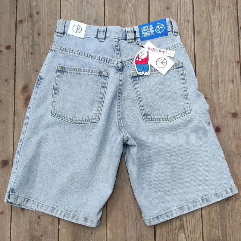 Baggy Shorts Harajuku Hip Hop Cartoon Graphic Embroider Retro Denim Shorts Y2k Gym Basketball Men Streetwear denim shorts