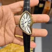 Nouveau Alien Crash Melt Twist Y2K montres pour hommes et femmes mode bracelet en cuir étanche montres à Quartz cadeau livraison directe 4