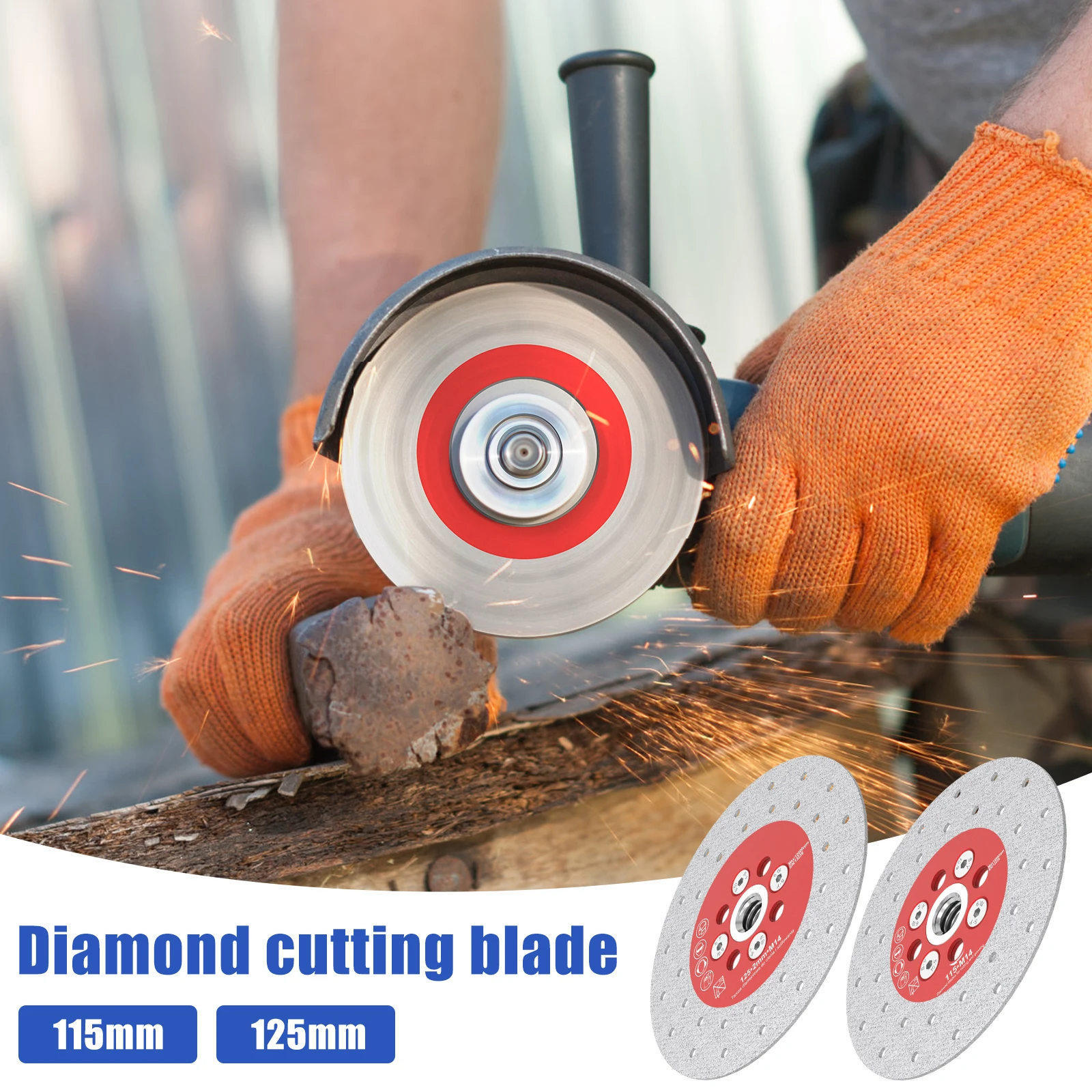 

Diamond Grinding Wheel 115/125mm High Manganese Steel Marble Cutting Grinding Disc Wear-Resistant Round Metal Cutting Disc Blade