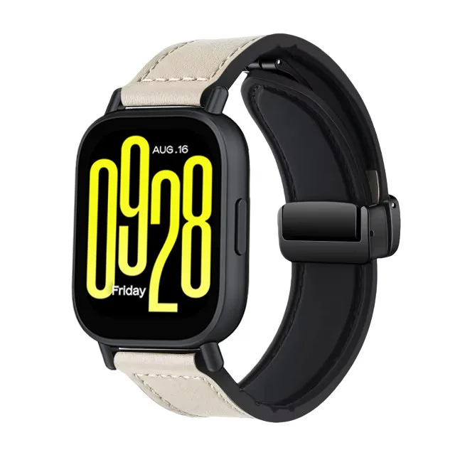 22mm Magnetic Leather-Silicone Watch Band Bracelet