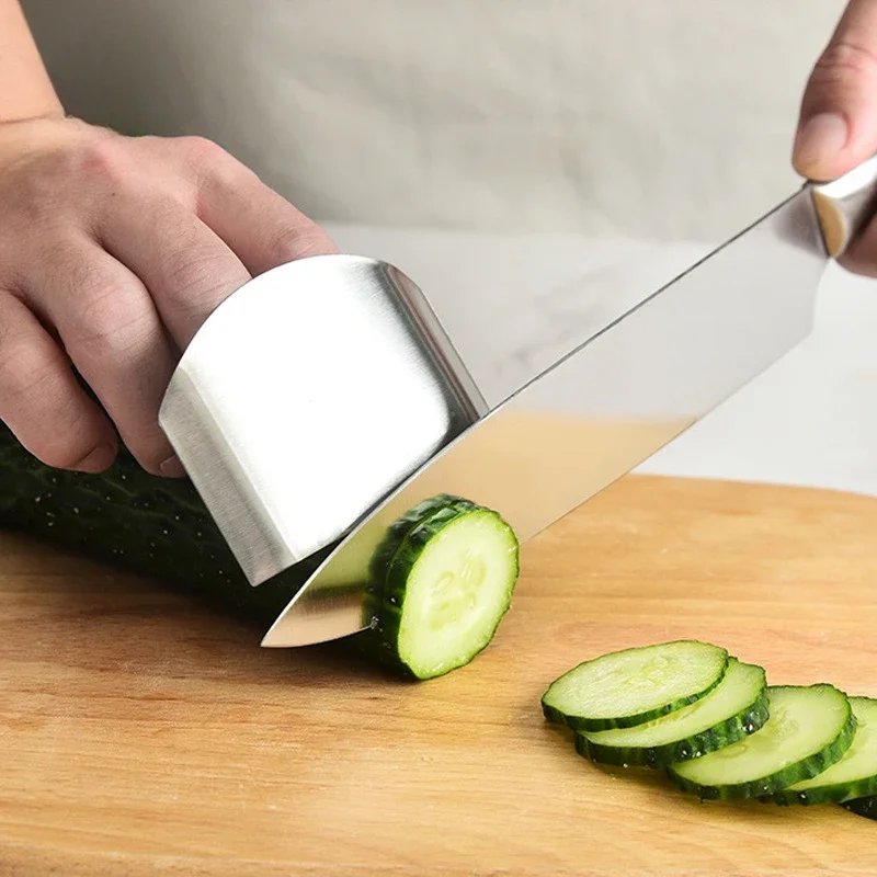 Stainless Steel Finger Protector Anti-cut Finger Guard Safe Vegetable Cutting Hand Protecter Kitchen Gadgets Kitchen Accessories