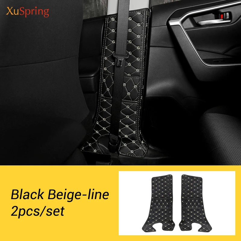 Car B Millde Pillar Mat Pad For Toyota RAV4 XA50 Anti-kick Protective Cushion Case Stickers