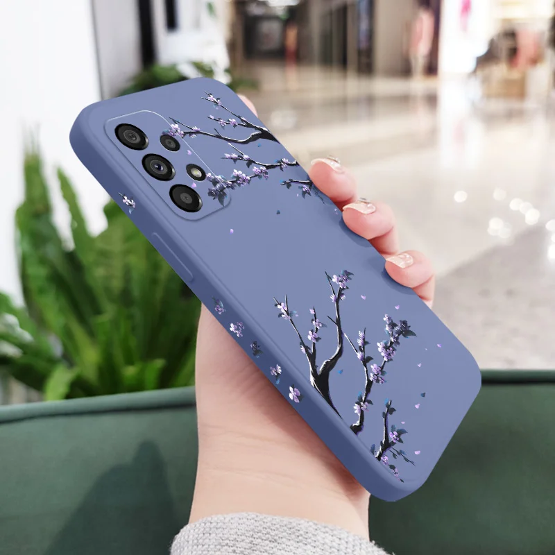 Purple Flower Rain Protective Phone Case Cover