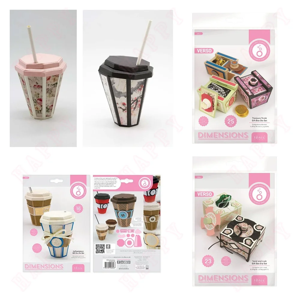 

Набор для высечки в подарочной коробке Twist & Lock, 23 штампа, металлические штампы для вырезания, для скрапбукинга, для оформления искусственных пространств «сделай сам», Die2024