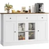 Sideboard Buffet Cabinet with Storage, 55" Large Kitchen Buffet Storage Cabinet, Modern Farmhouse Coffee Bar Cabinet 1
