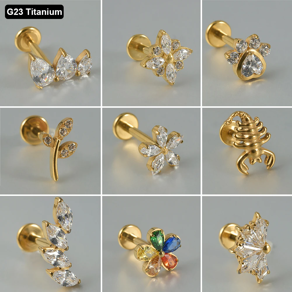 Boucles Oreille 14K Plaqué Or Boucles D'Oreilles Cartilage Or 14K