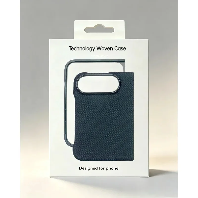 Premium Woven Texture Magnetic Fold Phone Case with Shockproof Protection and MagSafe Compatibility